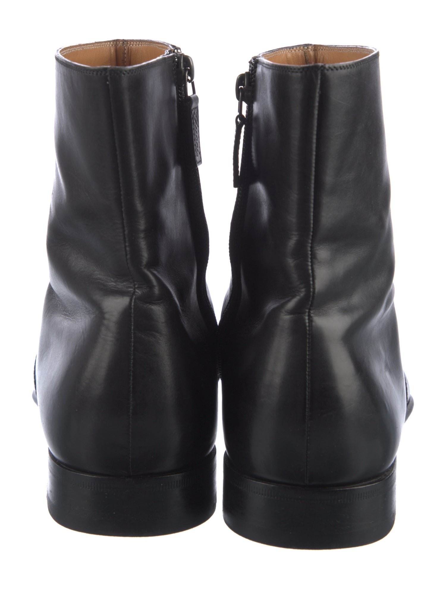 Gucci Signature Logo Leather Boots